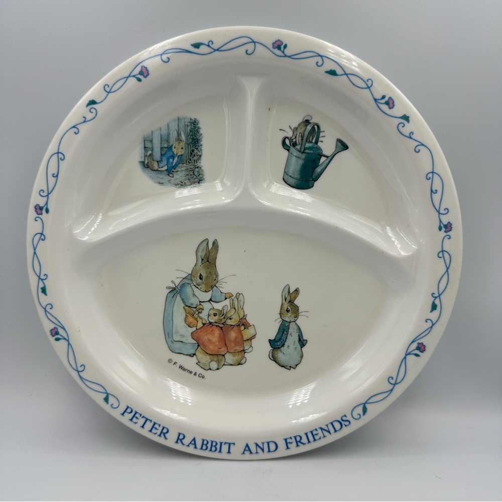 Melamine Peter Rabbit and Friends Divided Plate Children's Eden F Warne Plastic